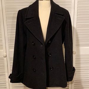 Lands End Grey Pea Coat